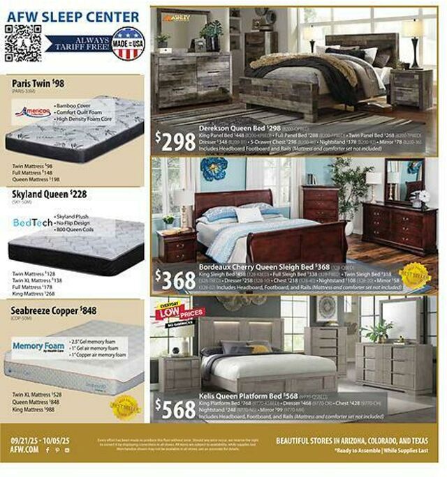 Catalogue American Furniture Warehouse from 08/27/2028