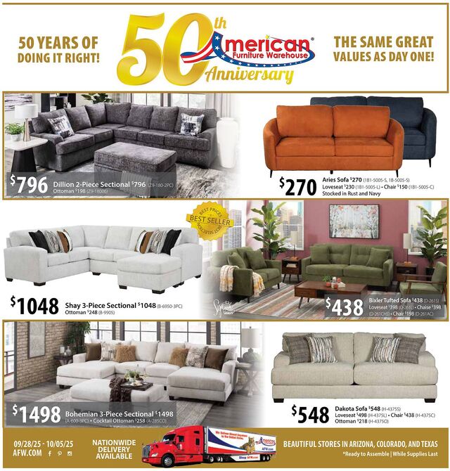 Catalogue American Furniture Warehouse from 09/10/2028