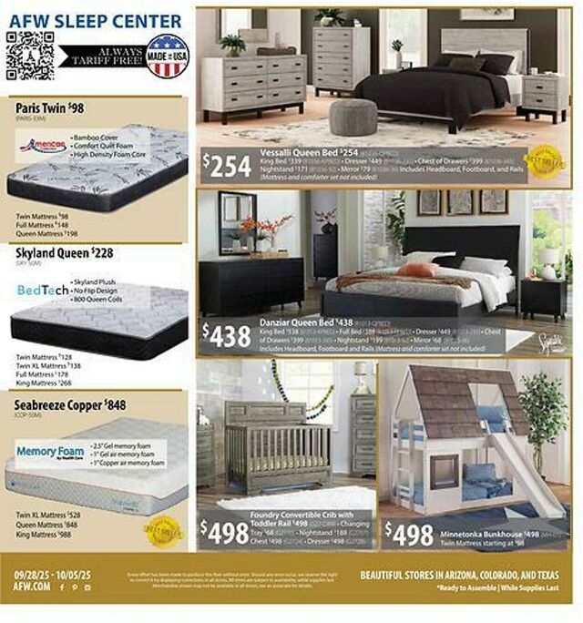 Catalogue American Furniture Warehouse from 09/10/2028