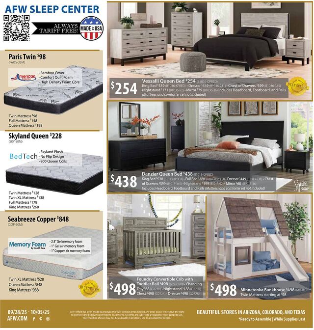 Catalogue American Furniture Warehouse from 09/10/2028