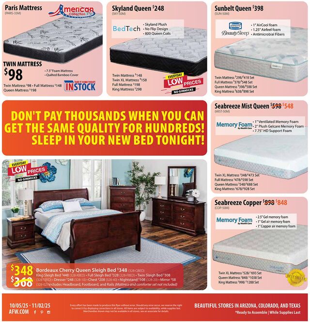 Catalogue American Furniture Warehouse from 09/24/2028