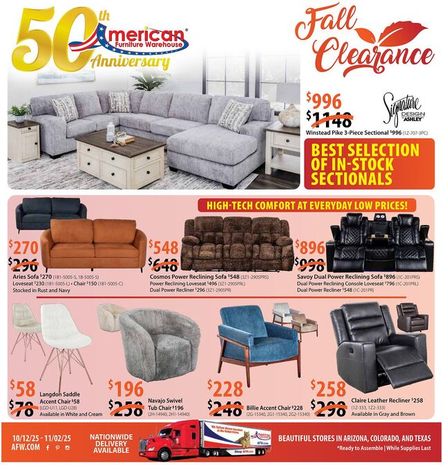 Catalogue American Furniture Warehouse from 10/22/2028