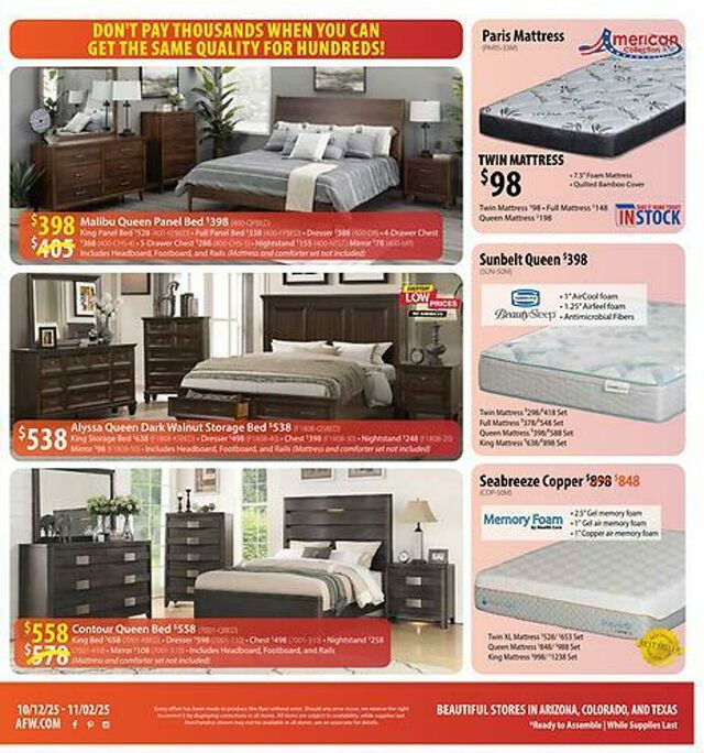 Catalogue American Furniture Warehouse from 10/22/2028