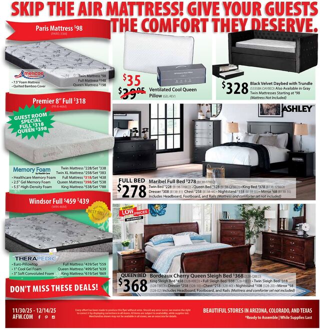 Catalogue American Furniture Warehouse from 12/31/2028