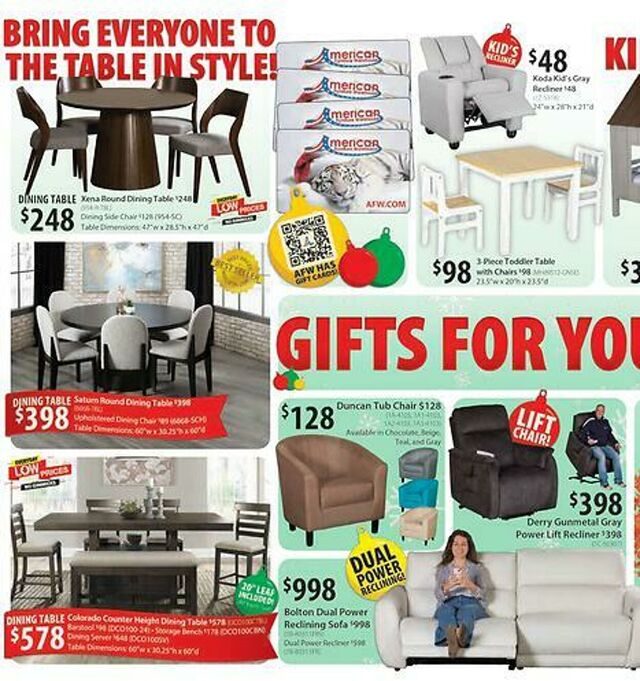 Catalogue American Furniture Warehouse from 01/14/2029