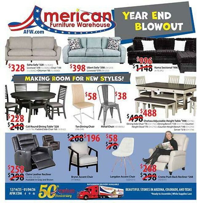Catalogue American Furniture Warehouse from 01/28/2029