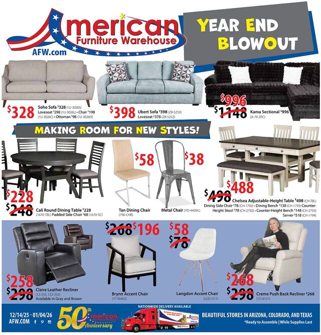 Catalogue American Furniture Warehouse from 01/28/2029