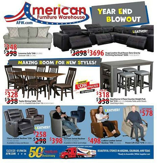 Catalogue American Furniture Warehouse from 02/11/2029