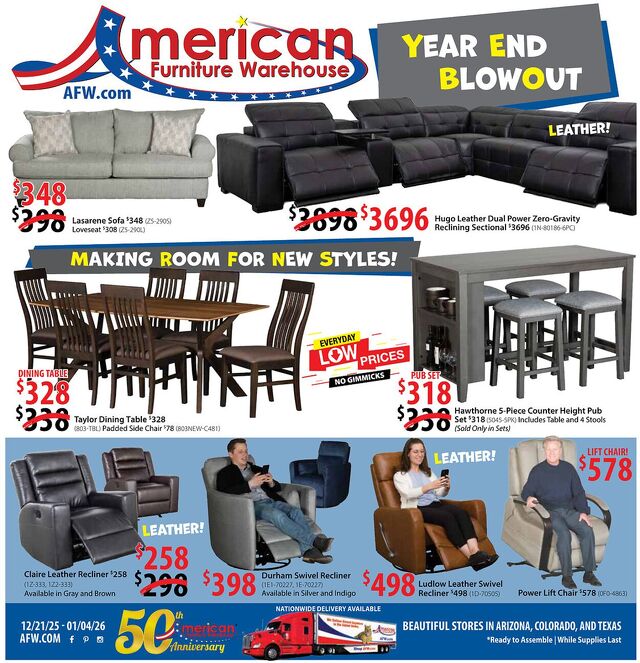 Catalogue American Furniture Warehouse from 02/11/2029