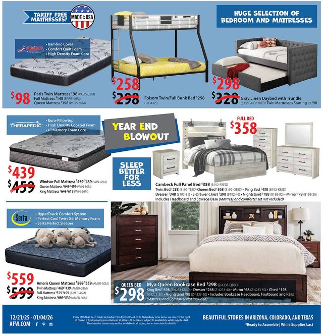 Catalogue American Furniture Warehouse from 02/11/2029