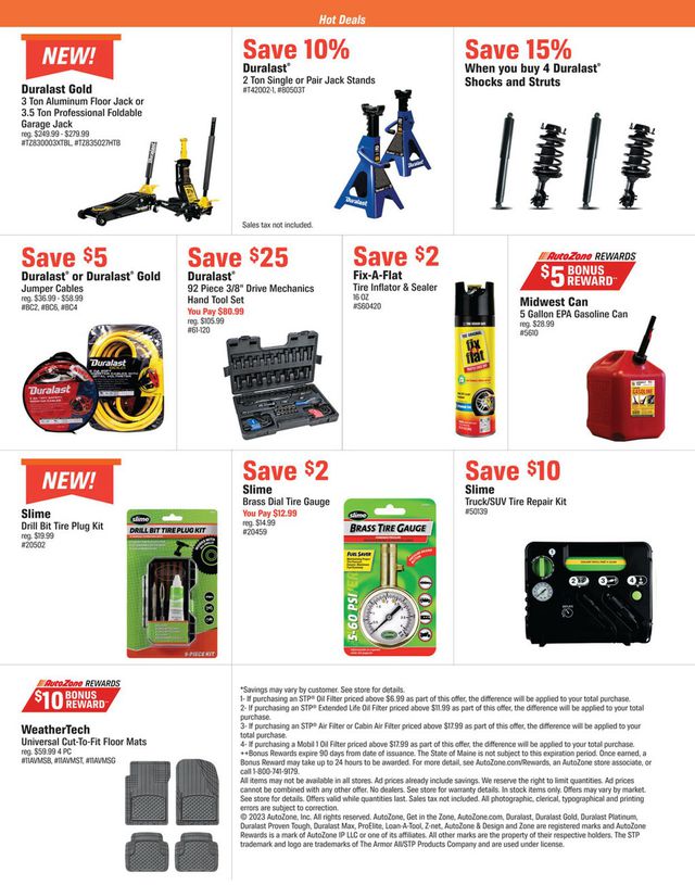 Catalogue Autozone from 09/19/2023