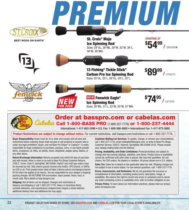 Catalogue Bass Pro from 11/30/2025