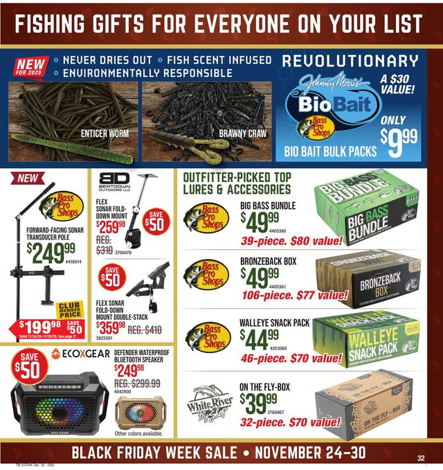 Catalogue Bass Pro from 11/24/2025