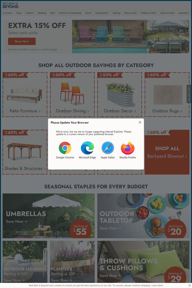 Catalogue Bed Bath and Beyond from 07/21/2025
