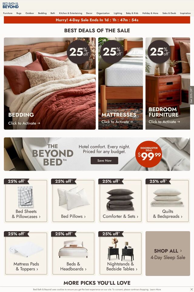 Catalogue Bed Bath and Beyond from 10/20/2025