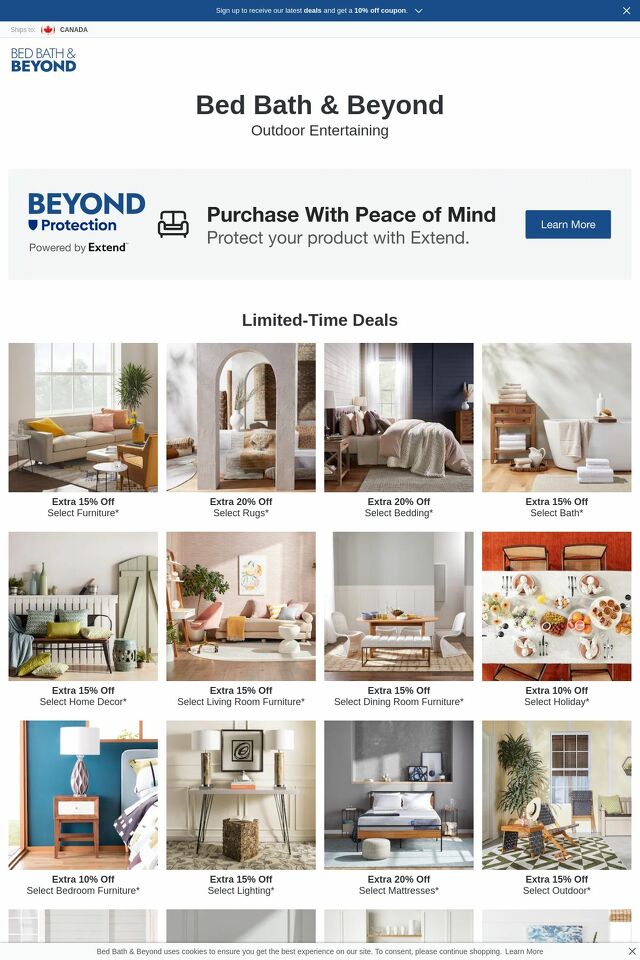 Catalogue Bed Bath and Beyond from 07/22/2024