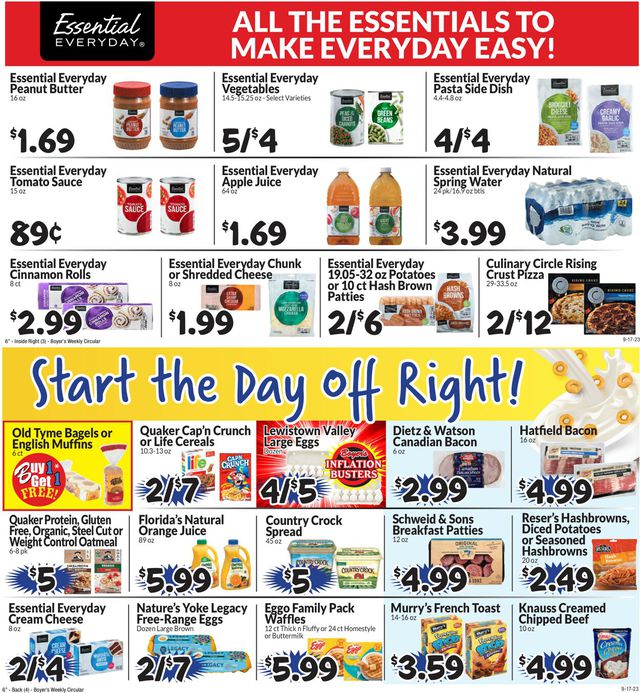 Catalogue Boyer's Food Markets from 09/17/2023