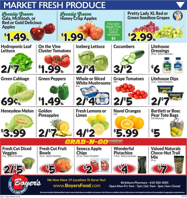 Catalogue Boyer's Food Markets from 09/24/2023
