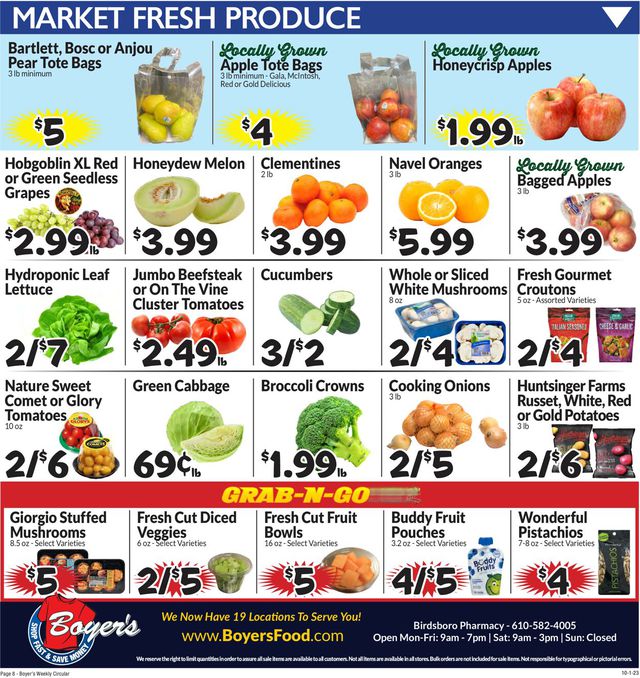 Catalogue Boyer's Food Markets from 10/01/2023