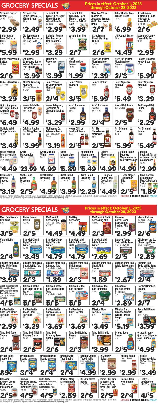 Catalogue Boyer's Food Markets from 10/01/2023