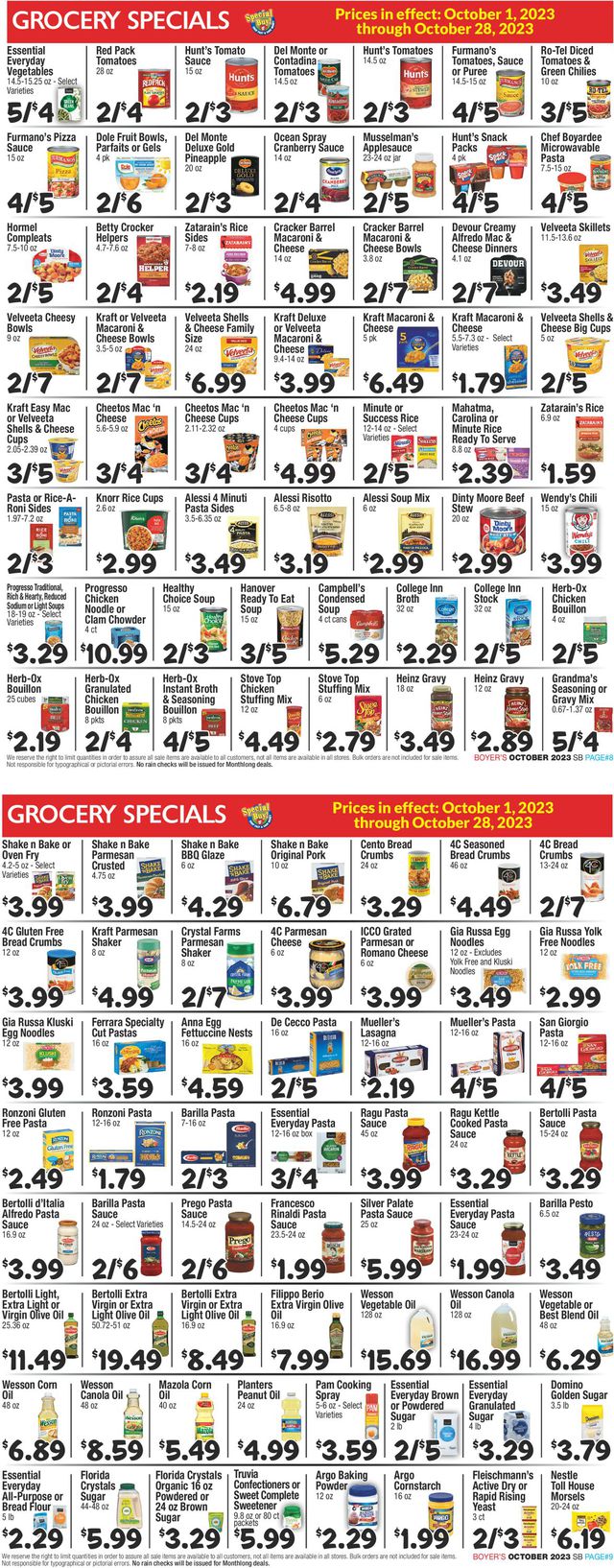 Catalogue Boyer's Food Markets from 10/01/2023