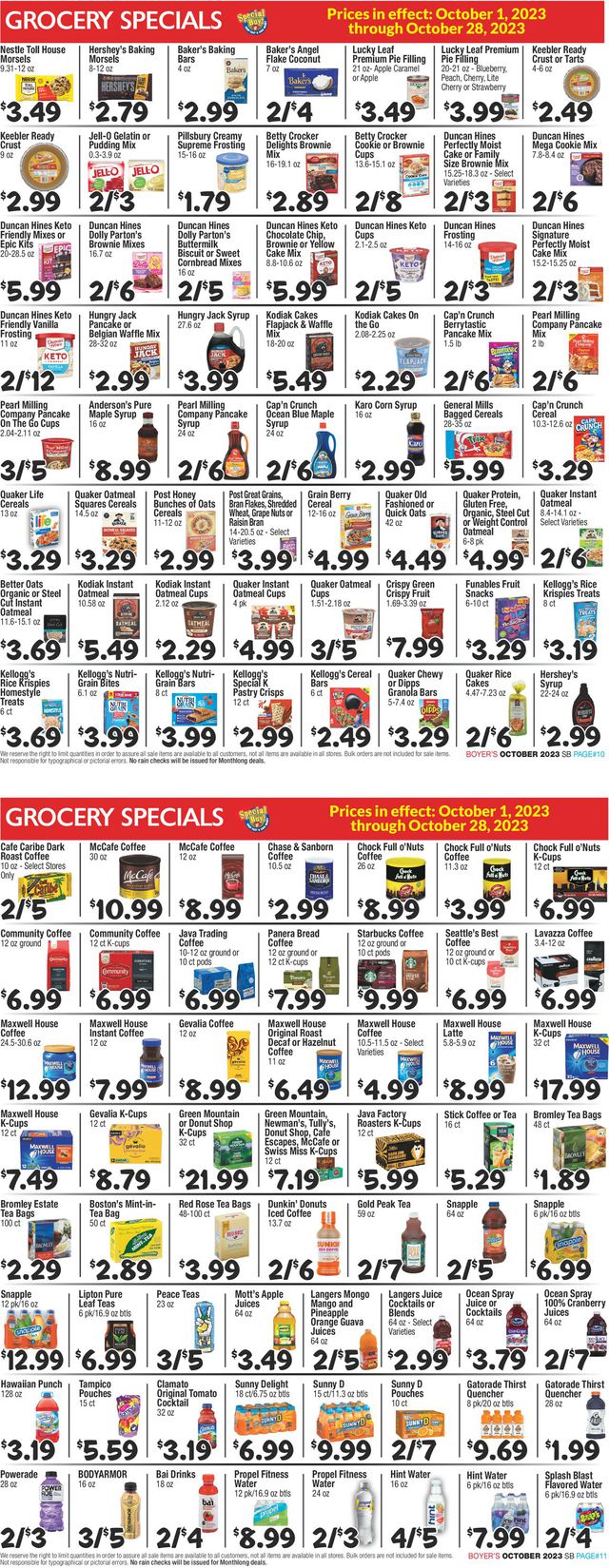 Catalogue Boyer's Food Markets from 10/01/2023