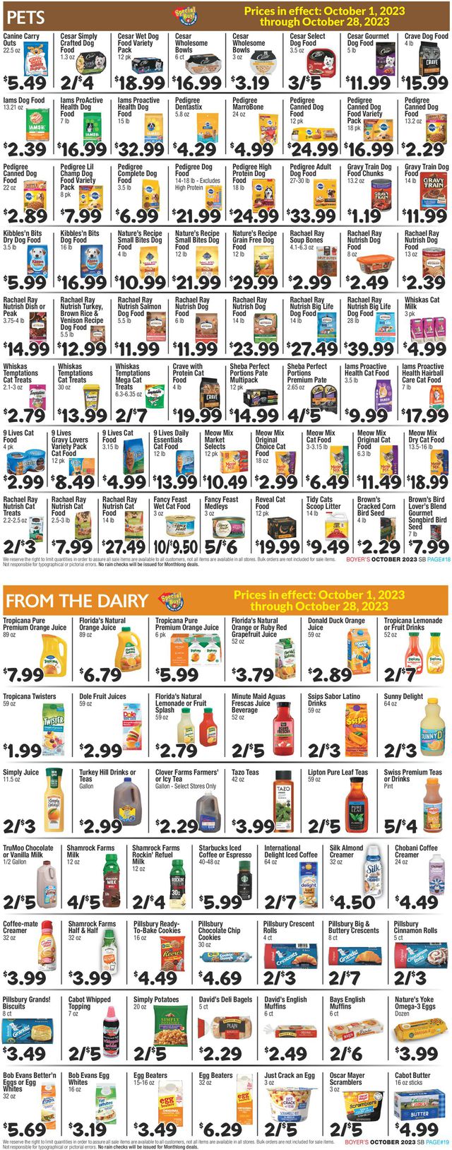 Catalogue Boyer's Food Markets from 10/01/2023