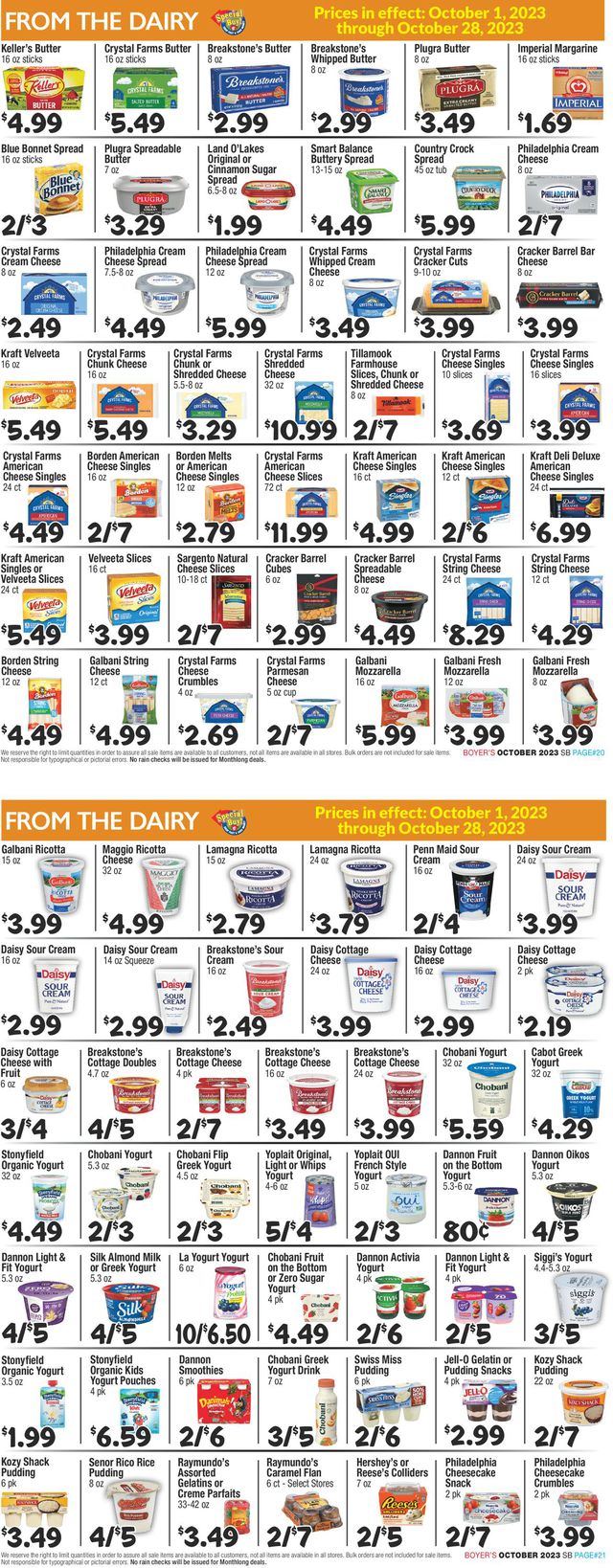 Catalogue Boyer's Food Markets from 10/01/2023