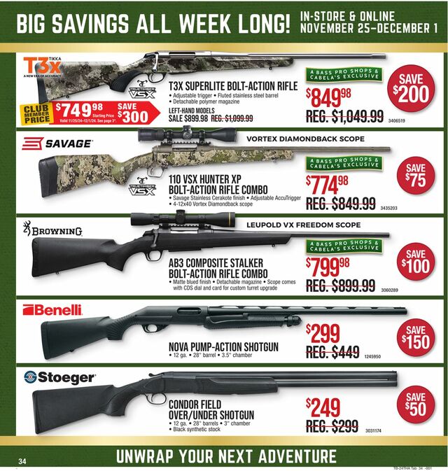 Catalogue Cabela's from 11/25/2024