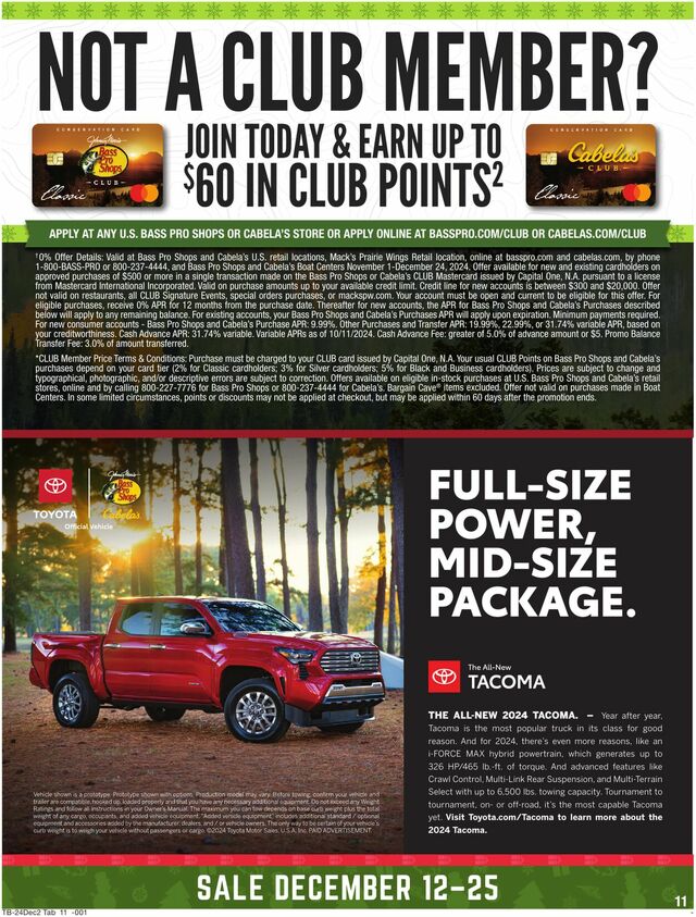 Catalogue Cabela's from 12/12/2024