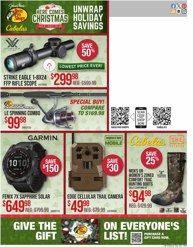 Catalogue Cabela's from 12/12/2024