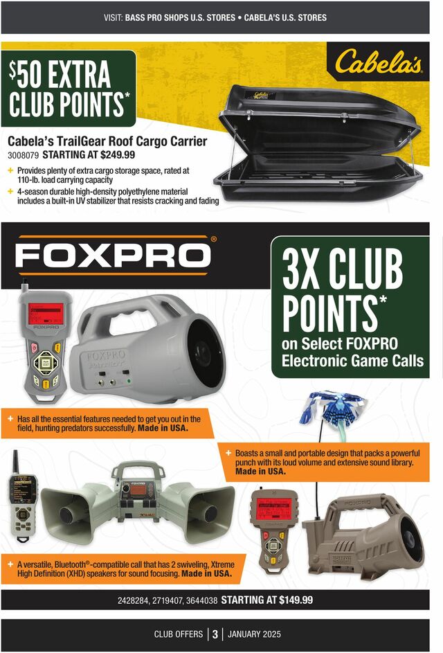 Catalogue Cabela's from 01/01/2025