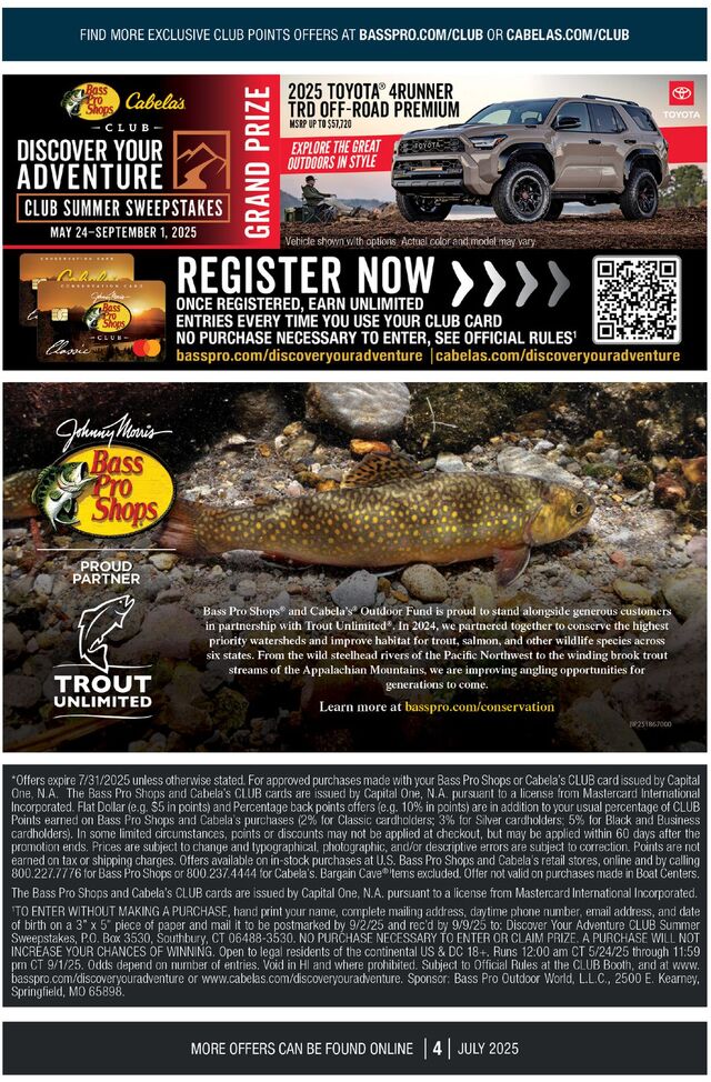 Catalogue Cabela's from 07/01/2025