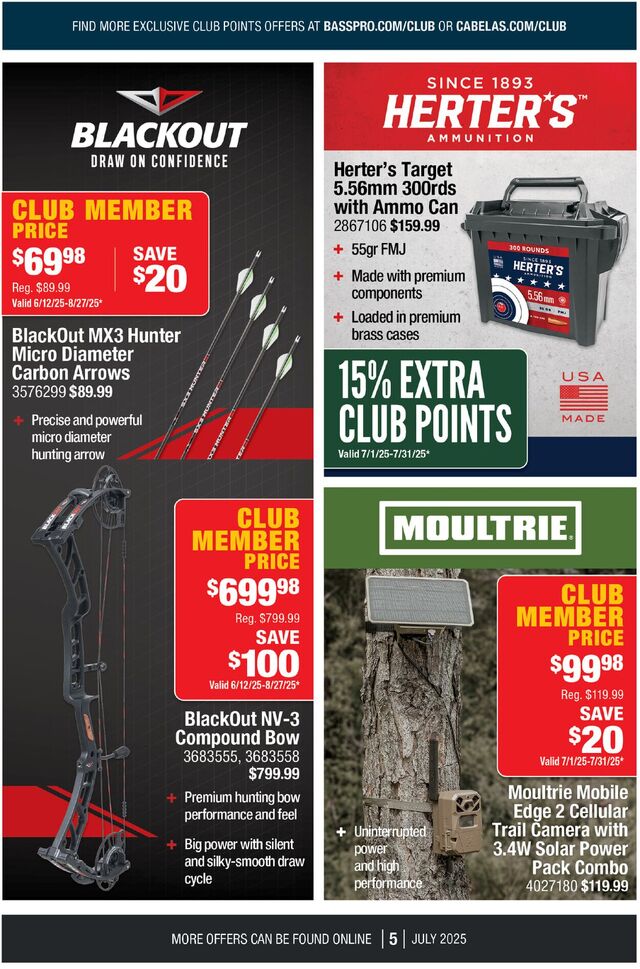 Catalogue Cabela's from 07/01/2025