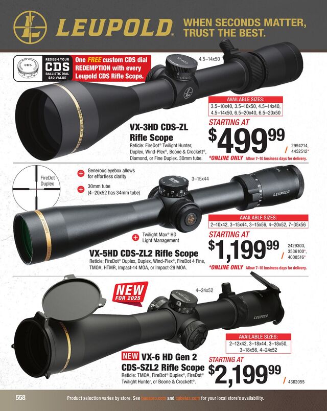 Catalogue Cabela's from 09/03/2025