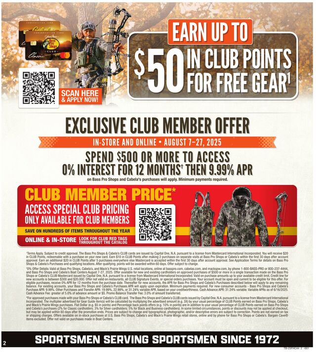 Catalogue Cabela's from 08/07/2025
