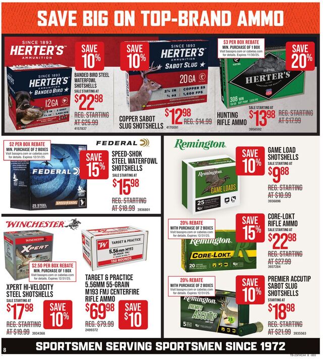 Catalogue Cabela's from 08/07/2025