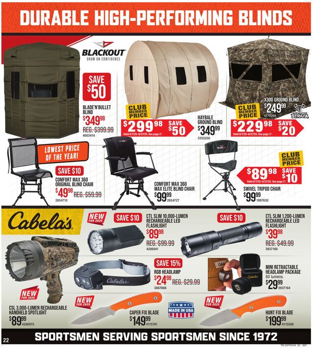 Catalogue Cabela's from 08/07/2025