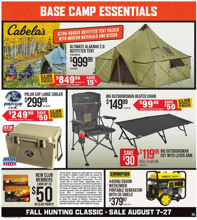 Catalogue Cabela's from 08/07/2025