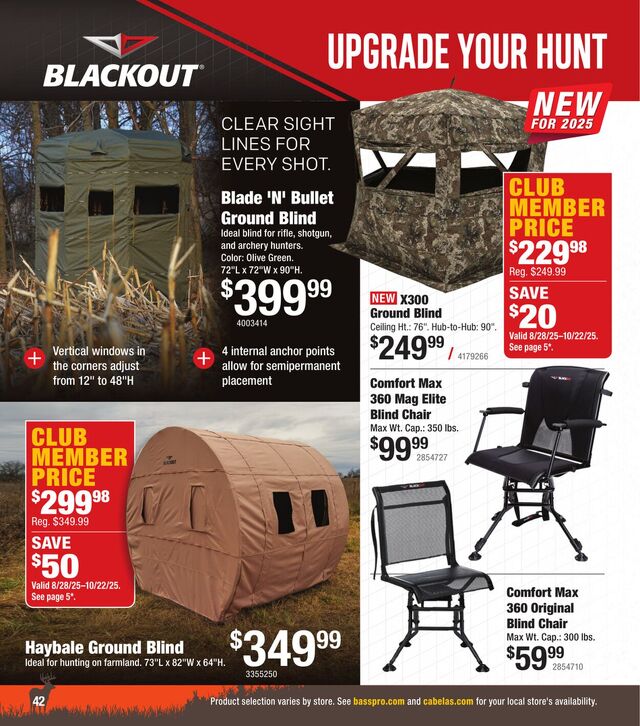 Catalogue Cabela's from 08/31/2025