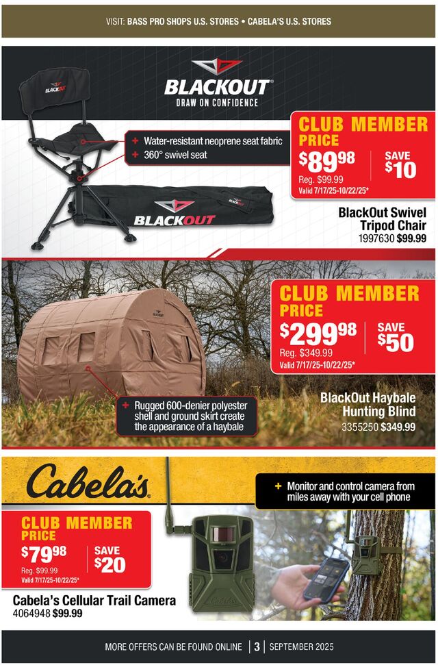 Catalogue Cabela's from 09/01/2025