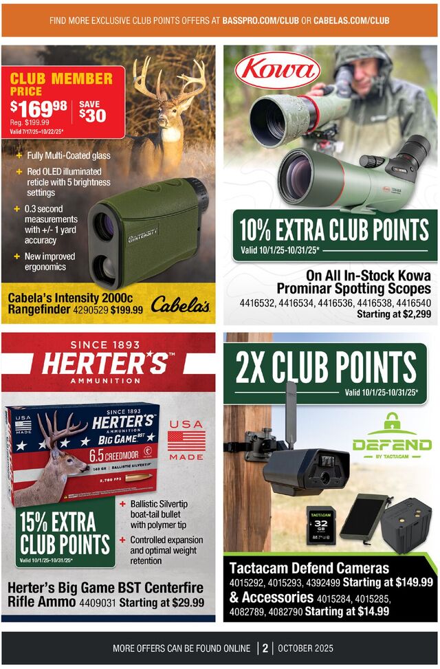 Catalogue Cabela's from 10/01/2025