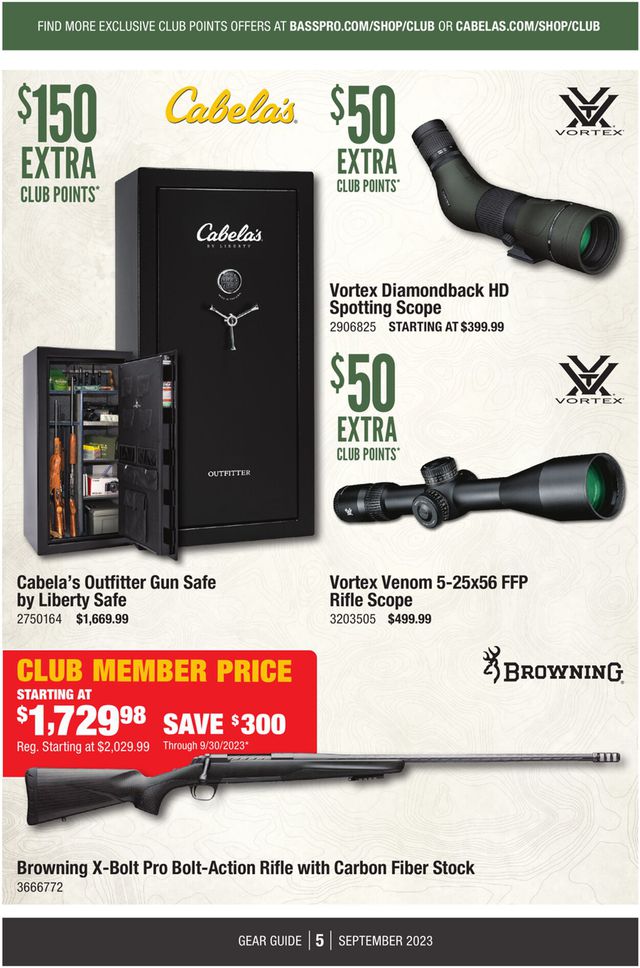 Catalogue Cabela's from 09/01/2023
