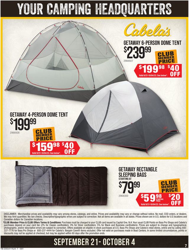 Catalogue Cabela's from 09/01/2023