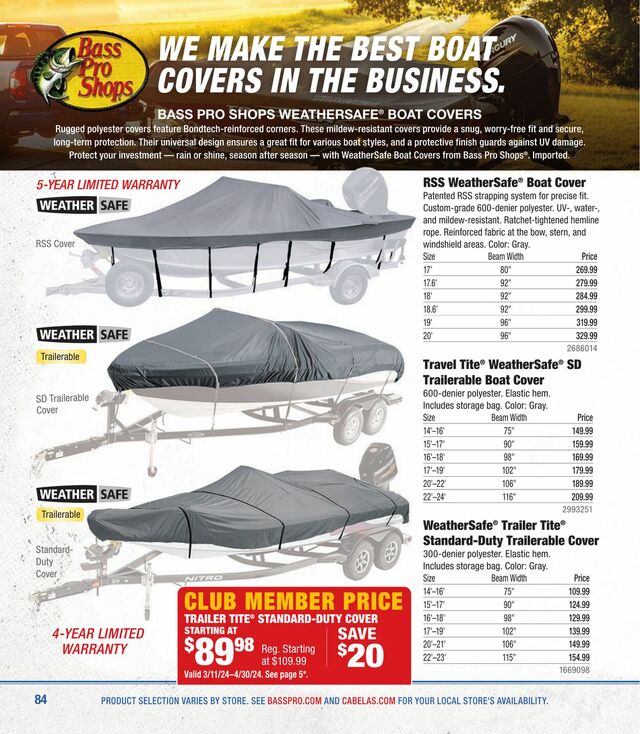 Catalogue Cabela's from 03/31/2024