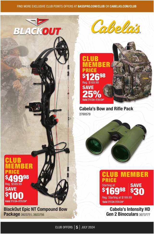 Catalogue Cabela's from 07/01/2024