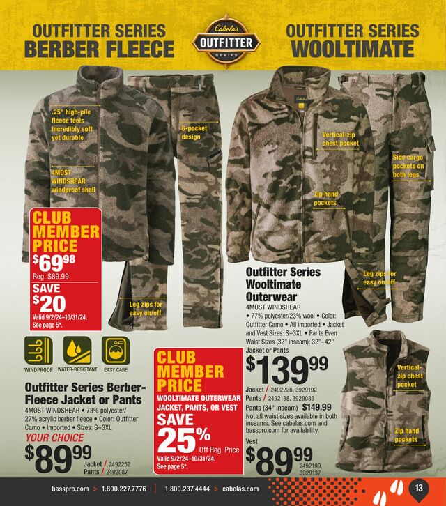 Catalogue Cabela's from 09/25/2024