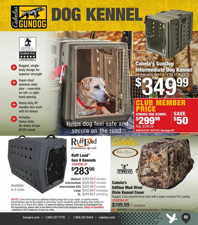 Catalogue Cabela's from 09/25/2024