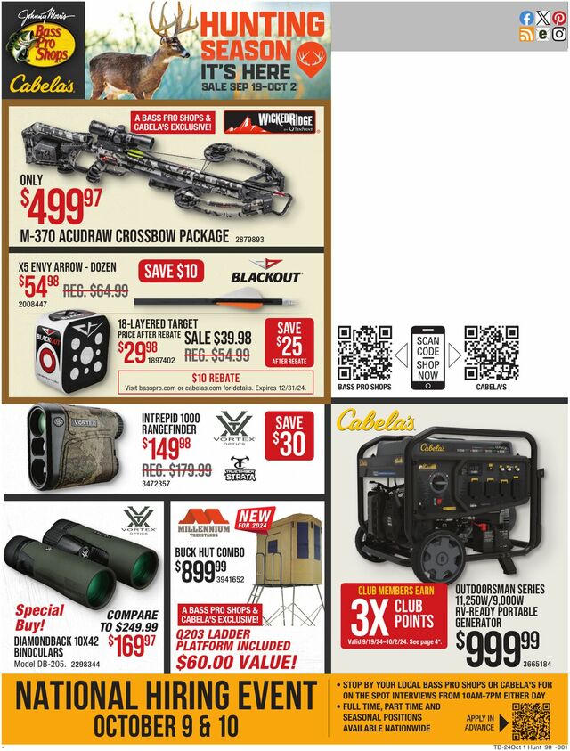 Catalogue Cabela's from 09/19/2024