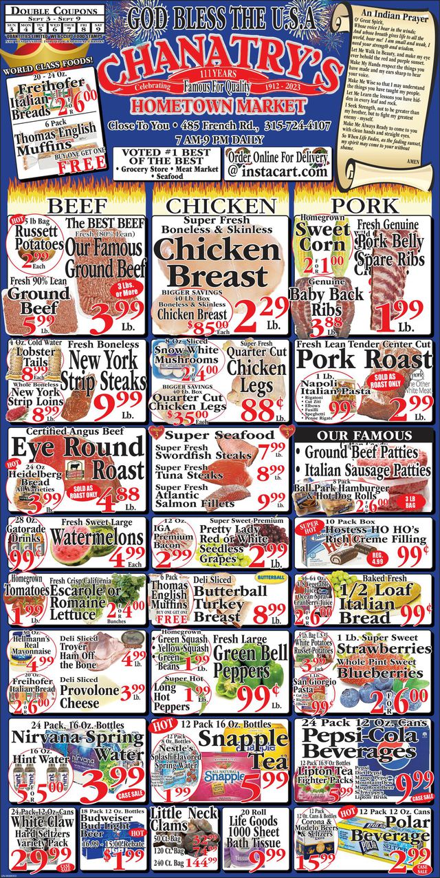 Catalogue Chanatry's Hometown Market from 09/03/2023